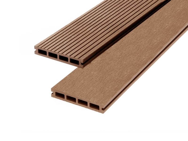 A stock photo of brown composite decking