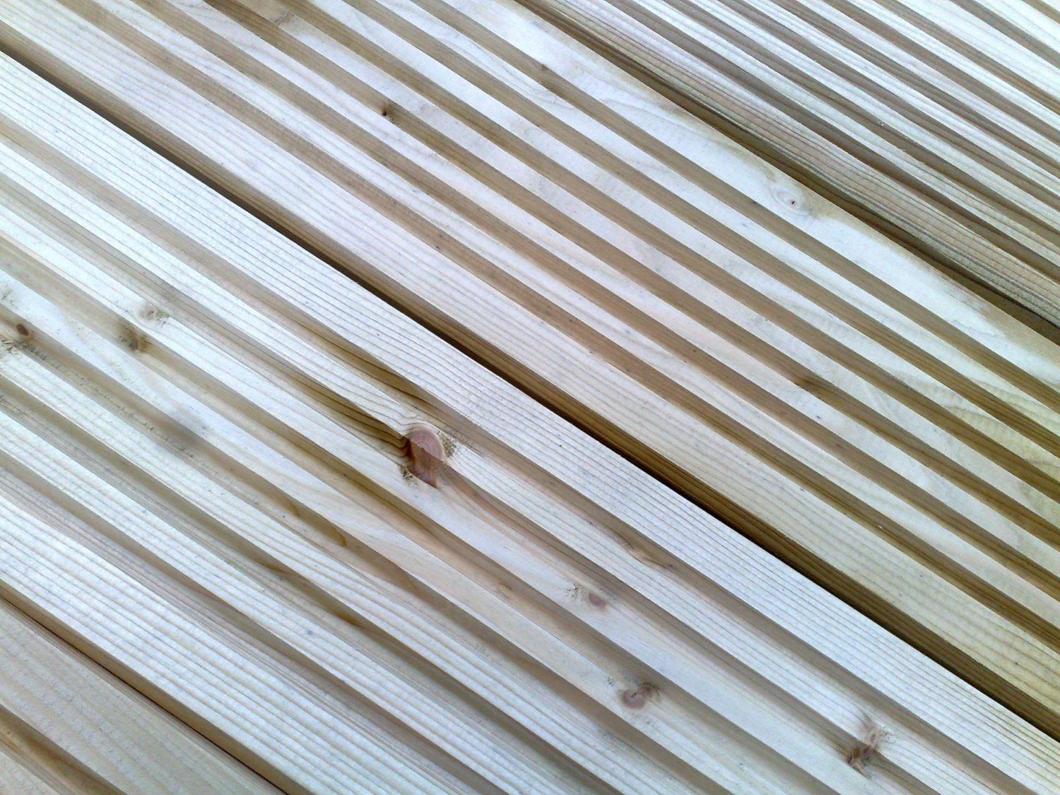 A close up photograph of our timber decking boards